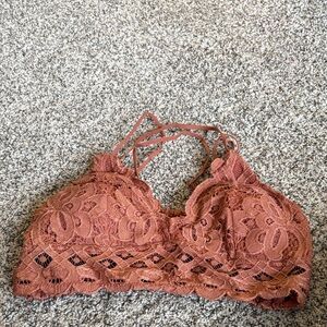 Wishlist Lace Bralette in Rust